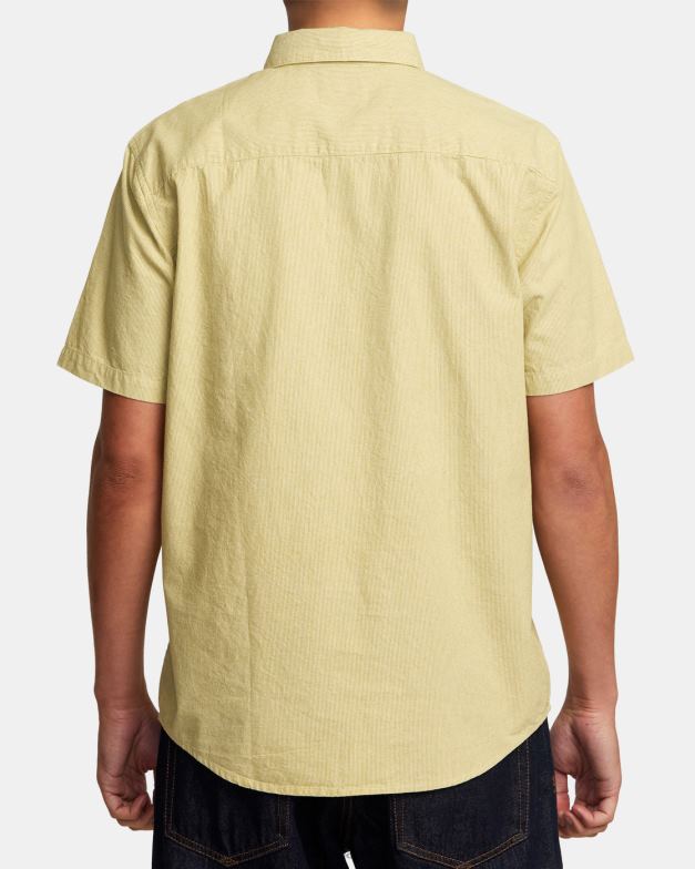 衣類 TP8J1000 沼地 RVCA 男性 ビジョンストライプ半袖シャツ