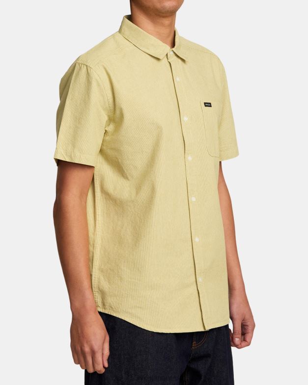 衣類 TP8J1000 沼地 RVCA 男性 ビジョンストライプ半袖シャツ