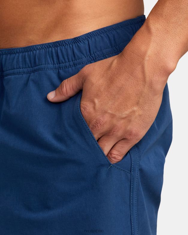 衣類 TP8J1004 アーミーブルー RVCA 男性 ヨガー ハイブリッド エラスティック ウエスト アスレチック ショーツ 17