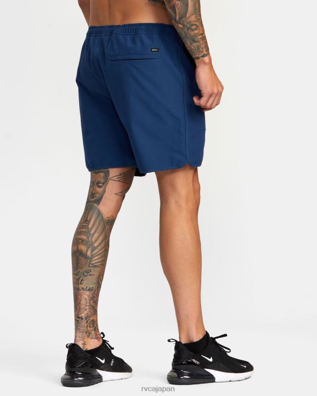 衣類 TP8J1004 アーミーブルー RVCA 男性 ヨガー ハイブリッド エラスティック ウエスト アスレチック ショーツ 17