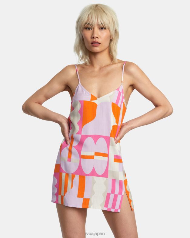 衣類 TP8J1007 ラベンダー RVCA 女性 ジェシーブラウン ミニドレス