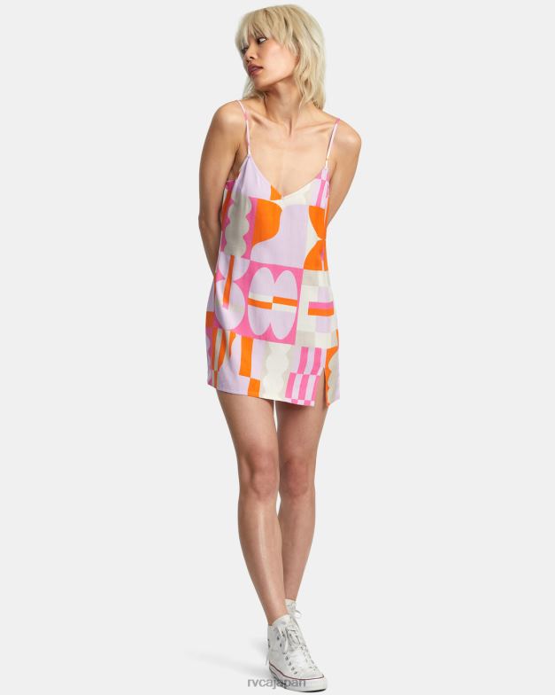 衣類 TP8J1007 ラベンダー RVCA 女性 ジェシーブラウン ミニドレス