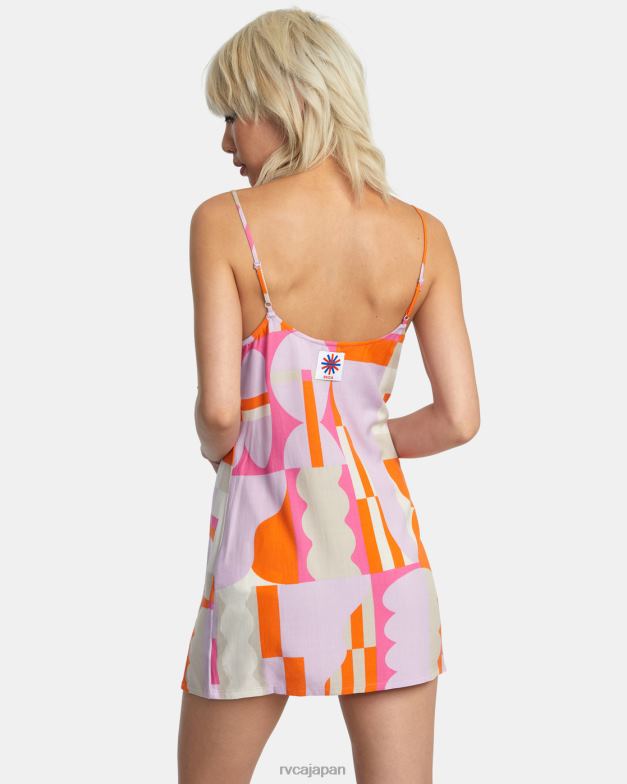 衣類 TP8J1007 ラベンダー RVCA 女性 ジェシーブラウン ミニドレス