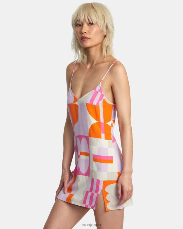 衣類 TP8J1007 ラベンダー RVCA 女性 ジェシーブラウン ミニドレス