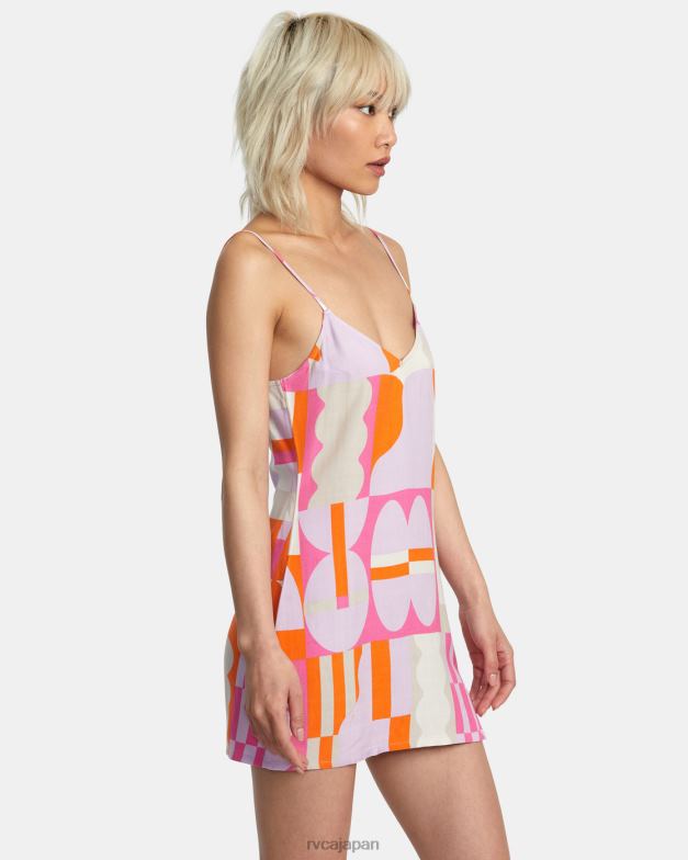 衣類 TP8J1007 ラベンダー RVCA 女性 ジェシーブラウン ミニドレス