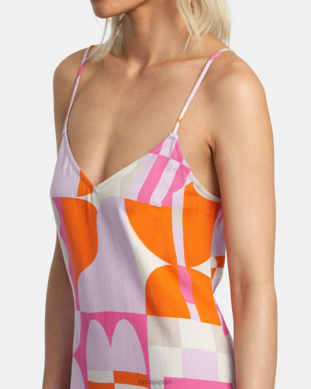 衣類 TP8J1007 ラベンダー RVCA 女性 ジェシーブラウン ミニドレス