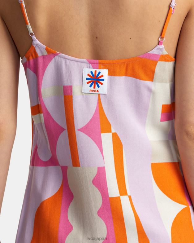 衣類 TP8J1007 ラベンダー RVCA 女性 ジェシーブラウン ミニドレス