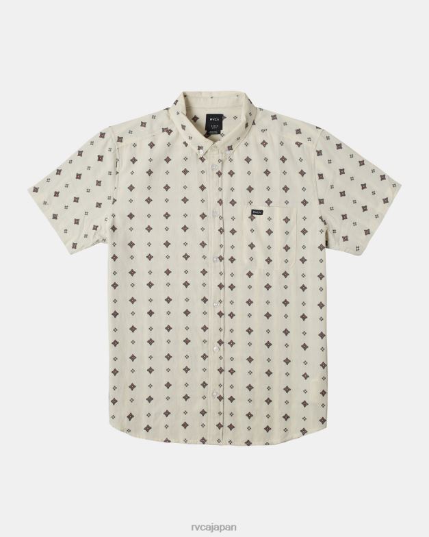 衣類 TP8J1017 ラテ RVCA 男性 ドビー半袖シャツで十分です