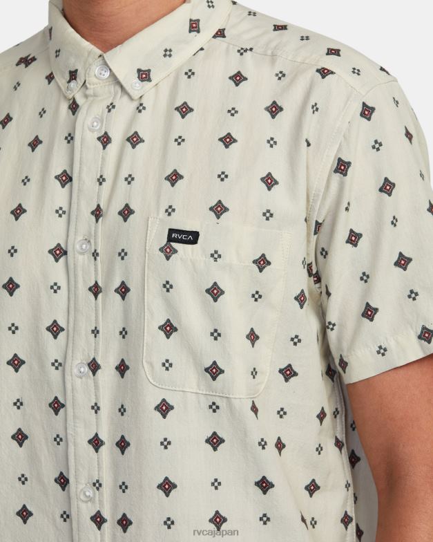 衣類 TP8J1017 ラテ RVCA 男性 ドビー半袖シャツで十分です