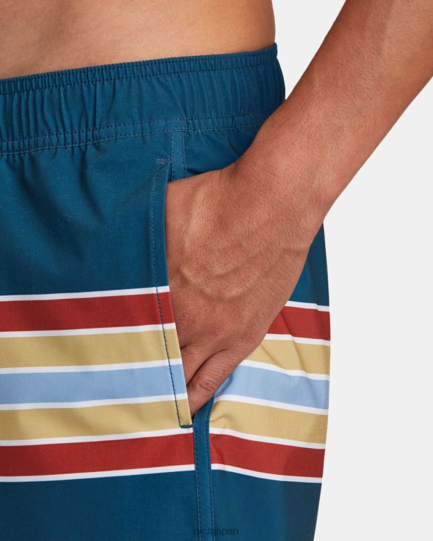 ボトムス TP8J1019 アヒルブルー RVCA ユニセックス イースタン エラスティック ウエスト ボードショーツ 17