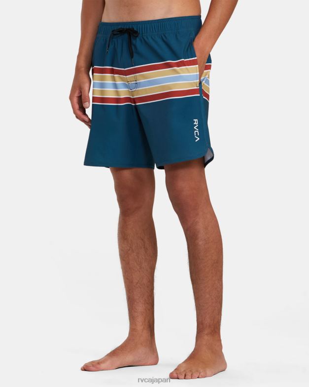 ボトムス TP8J1019 アヒルブルー RVCA ユニセックス イースタン エラスティック ウエスト ボードショーツ 17