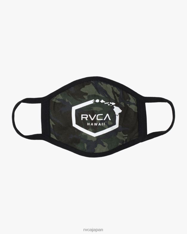 アクセサリー TP8J1033 迷彩柄 RVCA 男性 ハワイ島の六角フェイスマスク