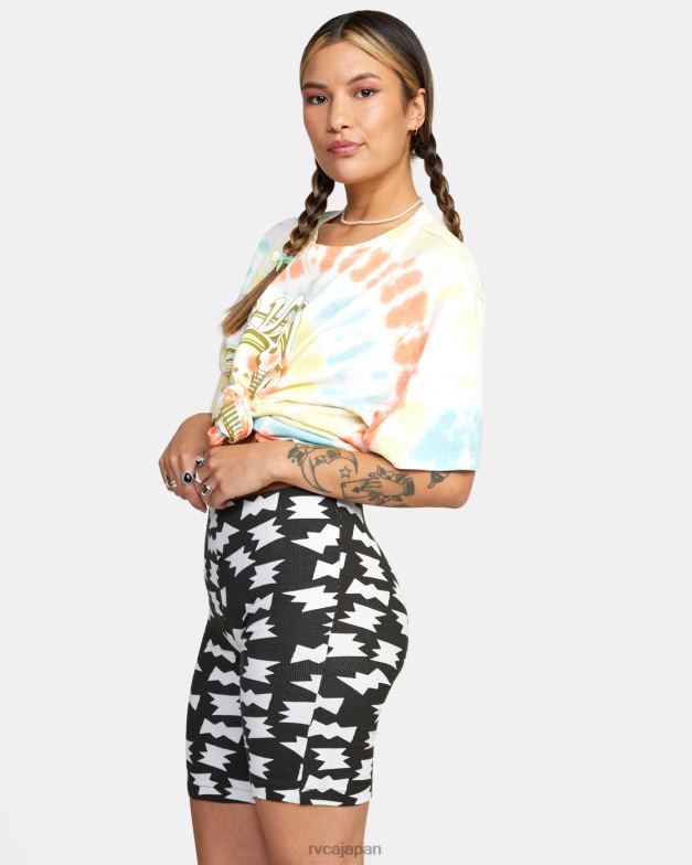 衣類 TP8J1037 黒、白 RVCA 女性 lp x klw プッシュイットバイクショーツ