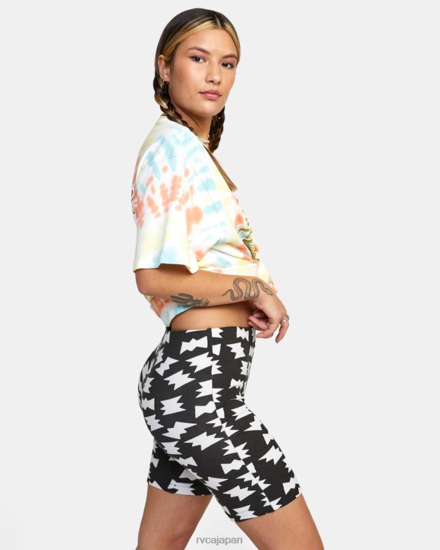 衣類 TP8J1037 黒、白 RVCA 女性 lp x klw プッシュイットバイクショーツ