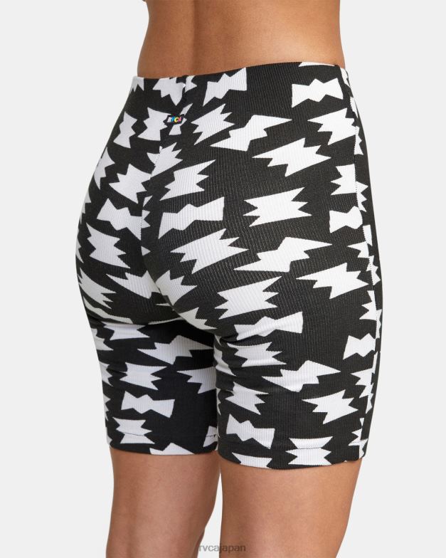 衣類 TP8J1037 黒、白 RVCA 女性 lp x klw プッシュイットバイクショーツ
