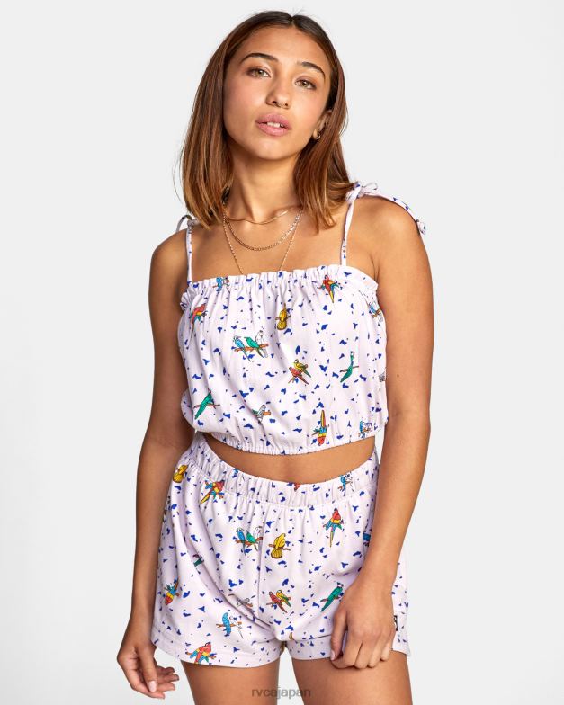 衣類 TP8J1038 ピンク RVCA 女性 lp x klw アンケージクロップトップ