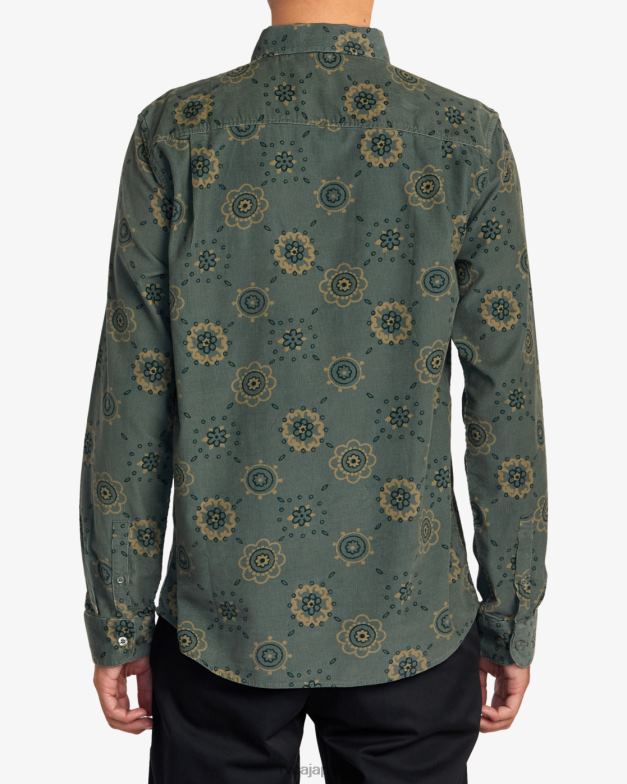 衣類 TP8J1041 バルサムグリーン RVCA 男性 ウォームサンズコード長袖シャツ