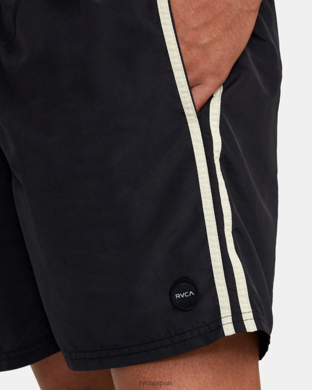 ボトムス TP8J1047 黒 RVCA ユニセックス ブレイクアウト エラスティック ウエスト ボードショーツ 16