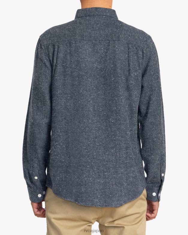 衣類 TP8J1048 ムーディーブルー RVCA 男性 ハーベストネップフランネルシャツ