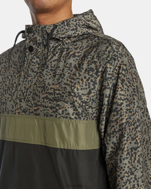 衣類 TP8J1053 オリーブ RVCA 男性 マイヤー パッカブル アノラック ジャケット