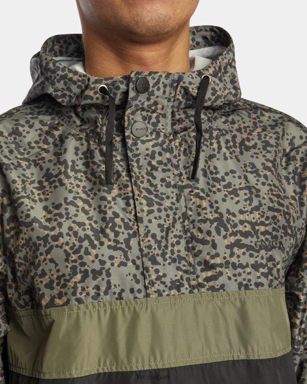 衣類 TP8J1053 オリーブ RVCA 男性 マイヤー パッカブル アノラック ジャケット