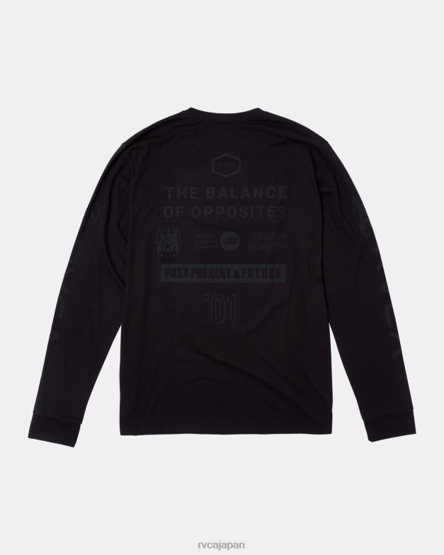 衣類 TP8J1060 黒2 RVCA 男性 オールブランド長袖トレーニングシャツ