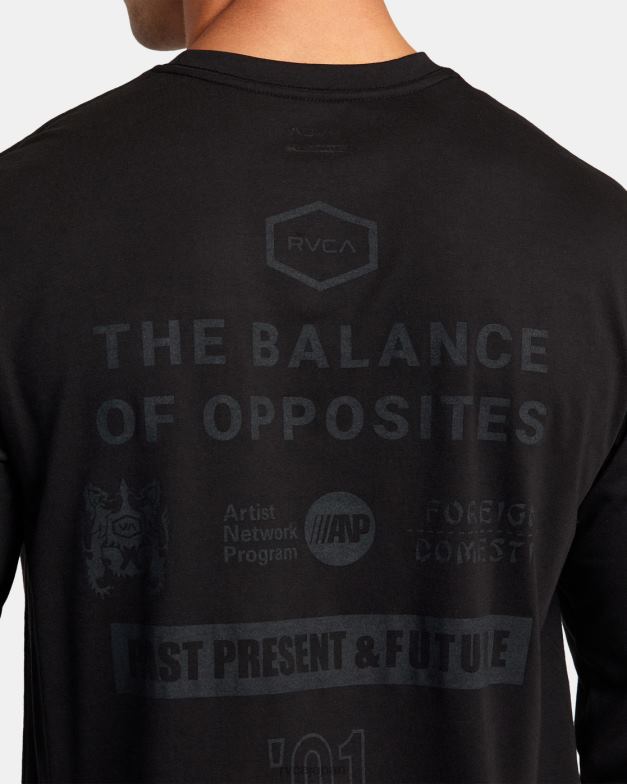 衣類 TP8J1060 黒2 RVCA 男性 オールブランド長袖トレーニングシャツ