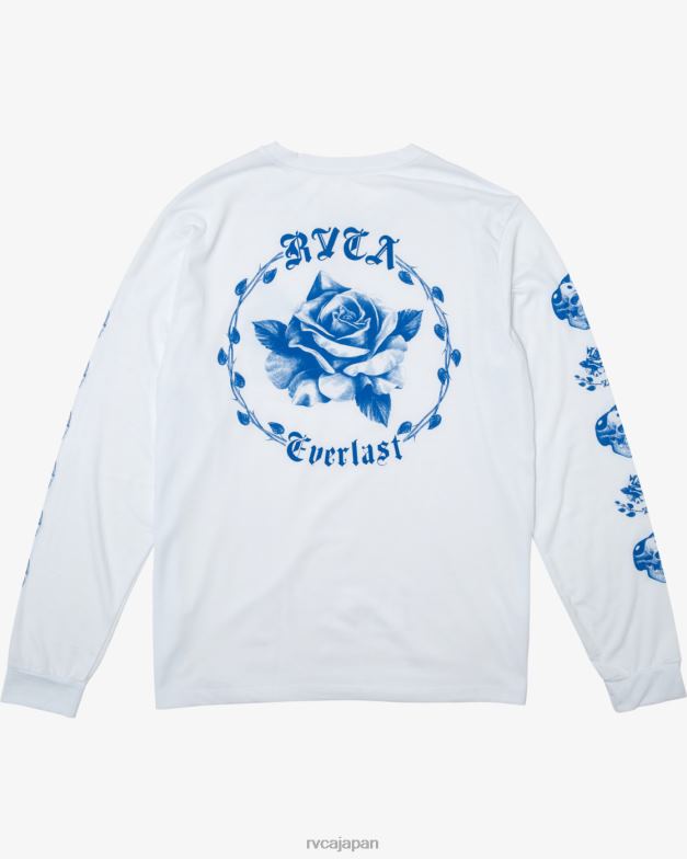 衣類 TP8J108 白 RVCA 男性 エバーラスト×ベンジャミンジャンジャン長袖Tシャツ