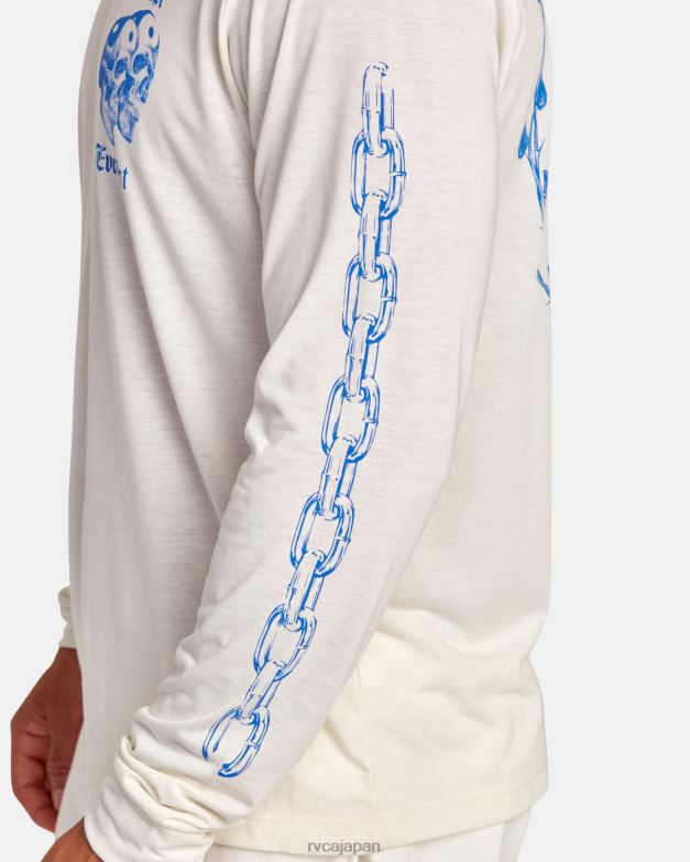 衣類 TP8J108 白 RVCA 男性 エバーラスト×ベンジャミンジャンジャン長袖Tシャツ
