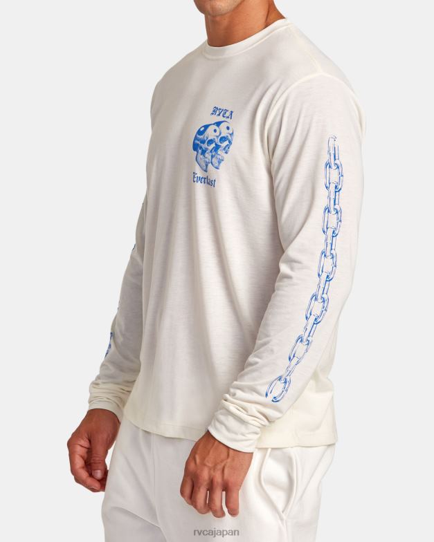 衣類 TP8J108 白 RVCA 男性 エバーラスト×ベンジャミンジャンジャン長袖Tシャツ