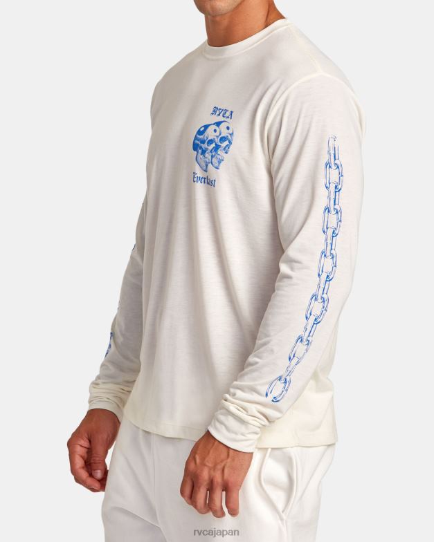 衣類 TP8J108 白 RVCA 男性 エバーラスト×ベンジャミンジャンジャン長袖Tシャツ
