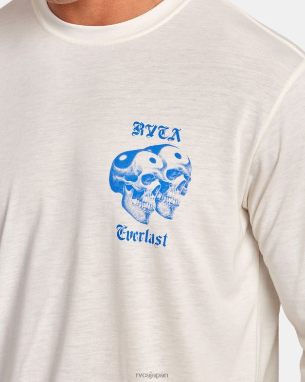 衣類 TP8J108 白 RVCA 男性 エバーラスト×ベンジャミンジャンジャン長袖Tシャツ