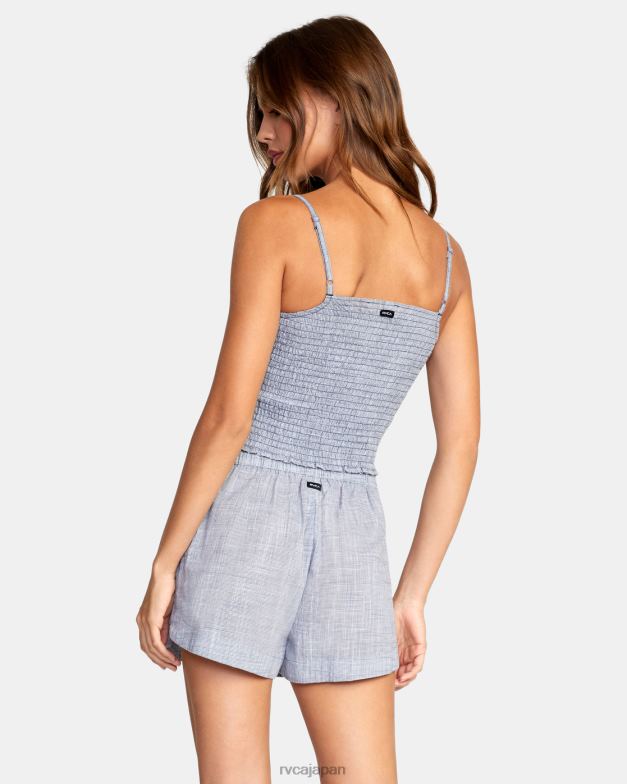 衣類 TP8J1094 ブルーグレー RVCA 女性 千鳥格子新夢ドローコードショーツ