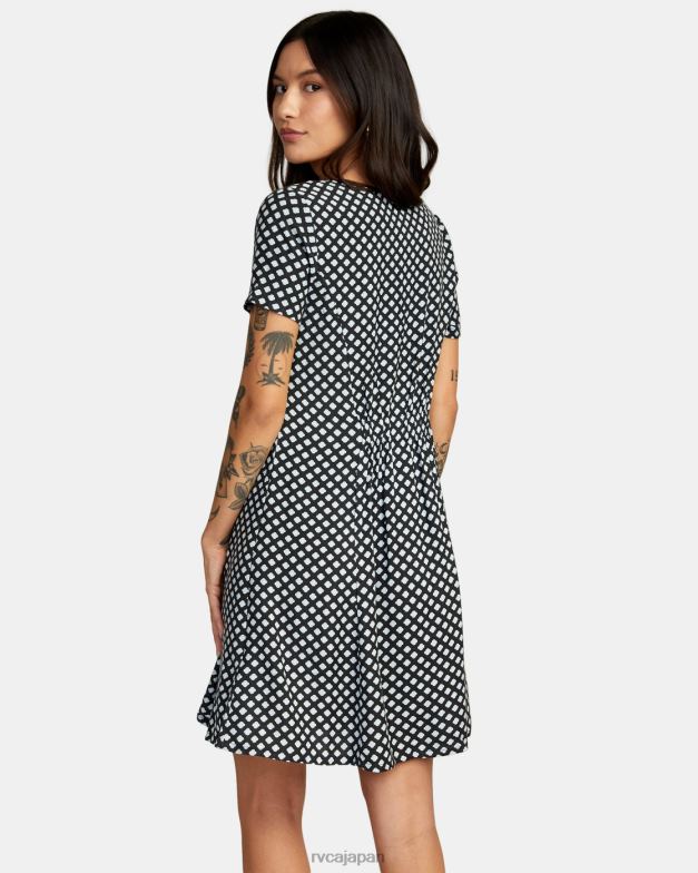 衣類 TP8J1098 黒 RVCA 女性 控えめなミニドレス