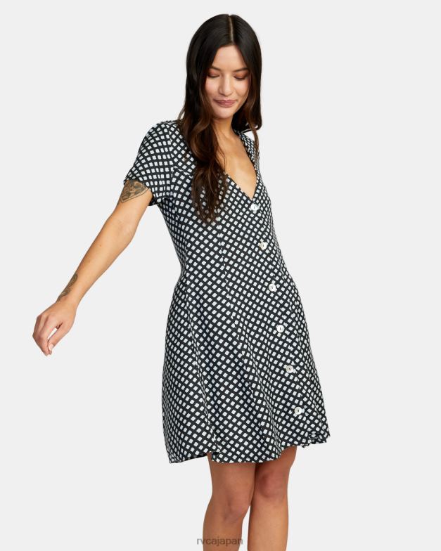 衣類 TP8J1098 黒 RVCA 女性 控えめなミニドレス