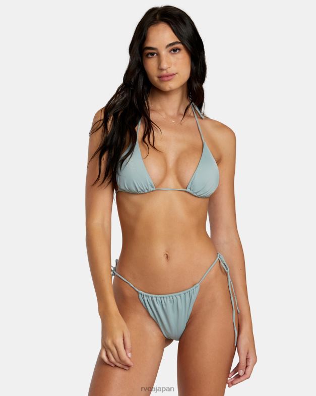 泳ぐ TP8J1099 頁岩 RVCA 女性 ソリッドホルタートライアングルビキニトップ