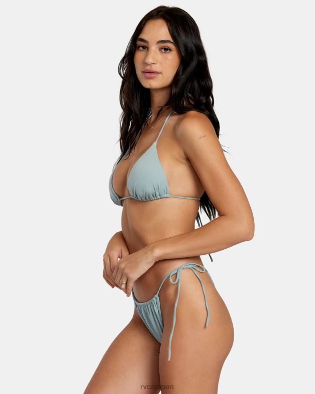 泳ぐ TP8J1099 頁岩 RVCA 女性 ソリッドホルタートライアングルビキニトップ