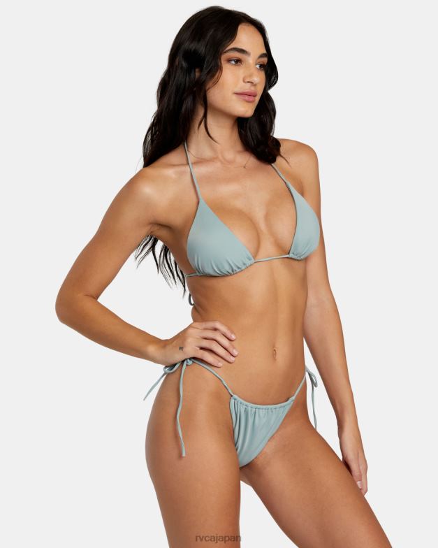 泳ぐ TP8J1099 頁岩 RVCA 女性 ソリッドホルタートライアングルビキニトップ