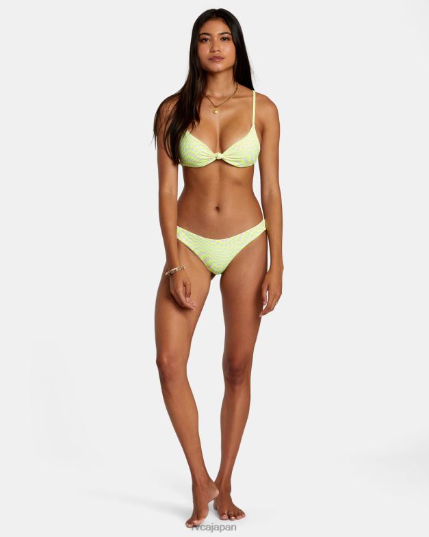 泳ぐ TP8J1109 ピンク RVCA 女性 スワールグリッドエコリブクロスバックビキニトップ