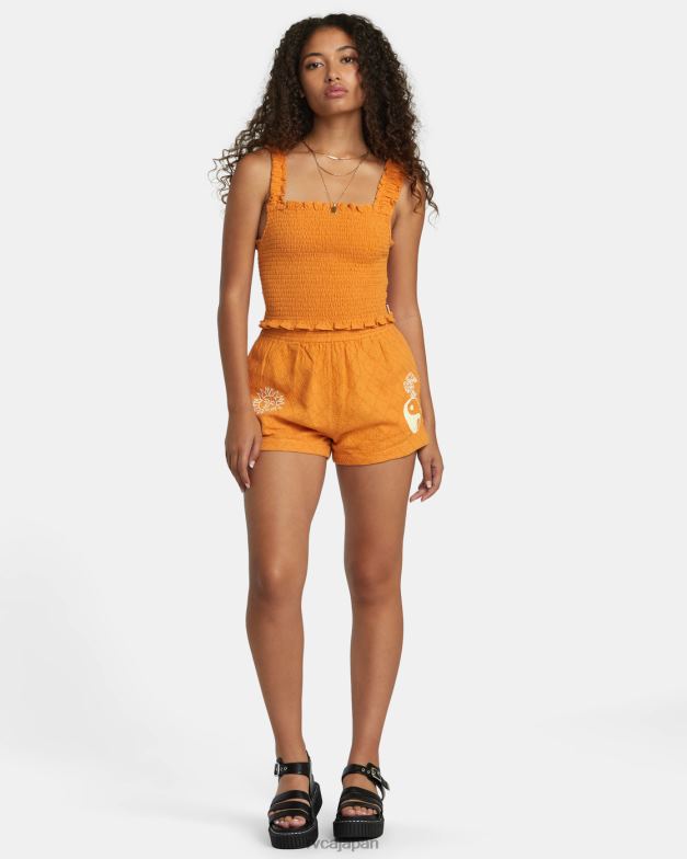 衣類 TP8J1113 タンジェリン RVCA 女性 ソーヤーウーブンショーツ