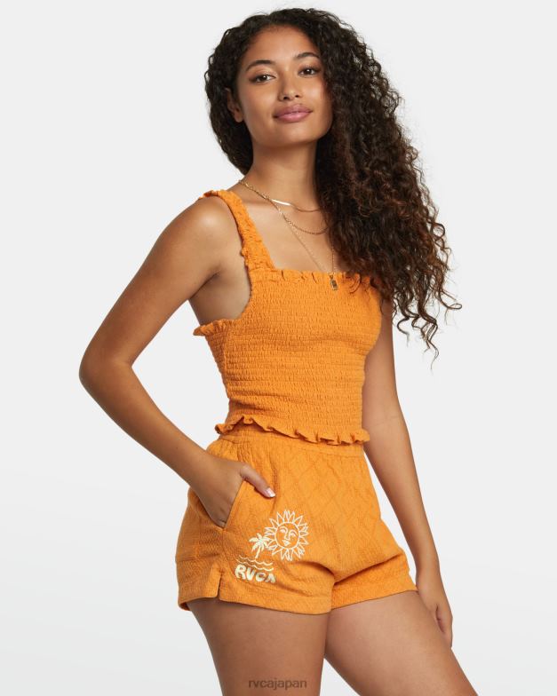 衣類 TP8J1113 タンジェリン RVCA 女性 ソーヤーウーブンショーツ