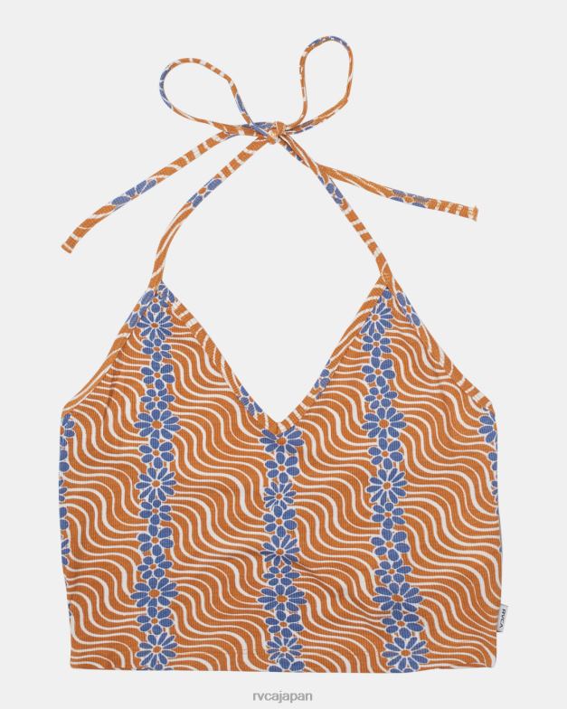 衣類 TP8J1116 タンジェリン RVCA 女性 サンライズホルタートップ