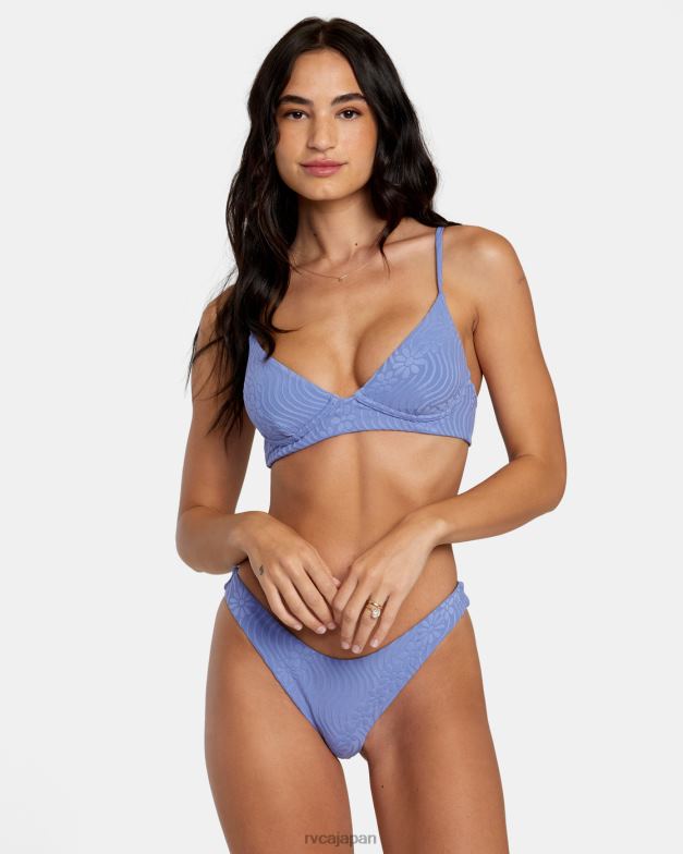 泳ぐ TP8J1117 海岸 RVCA 女性 デイズド シマー トライアングル ビキニ トップ