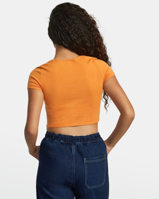 衣類 TP8J1118 タンジェリン RVCA 女性 数十年のセーター