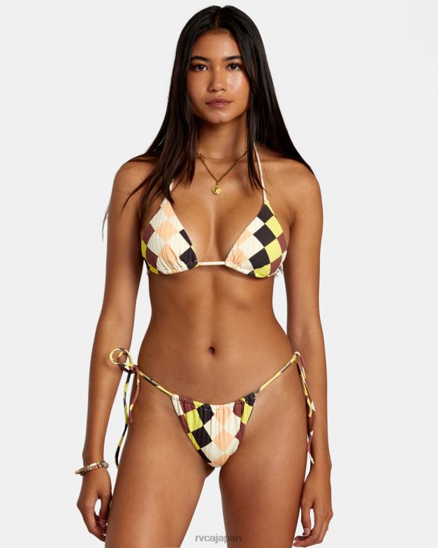 泳ぐ TP8J1121 マルチ RVCA 女性 グリーンパチャ ブリーズ スライド タイ ミディアム ビキニ ボトムス