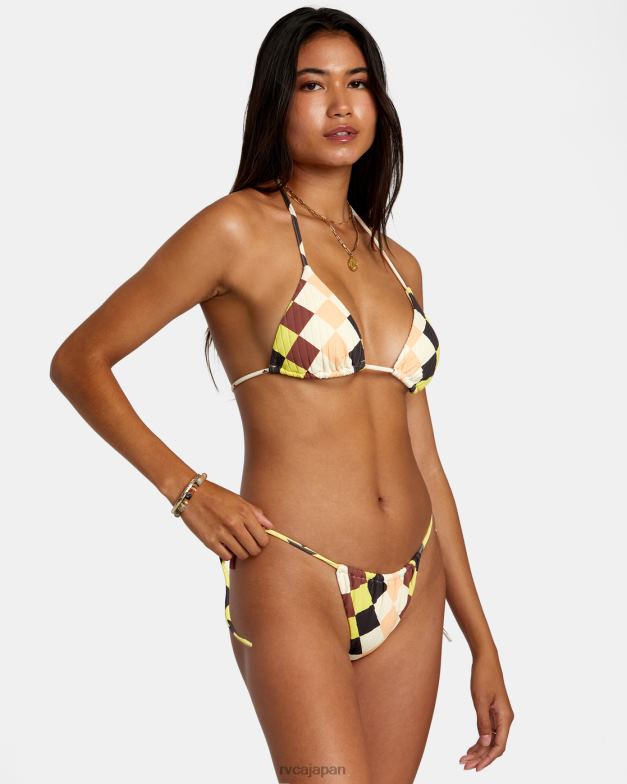 泳ぐ TP8J1121 マルチ RVCA 女性 グリーンパチャ ブリーズ スライド タイ ミディアム ビキニ ボトムス