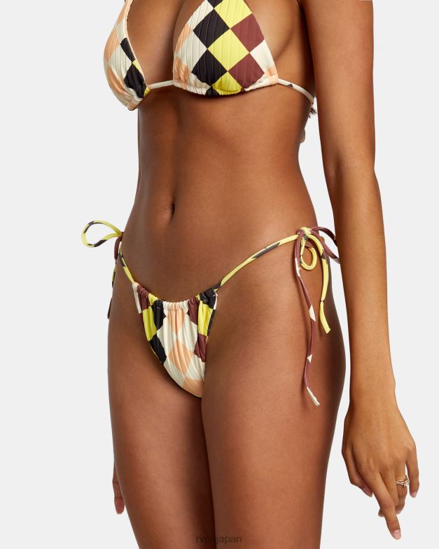 泳ぐ TP8J1121 マルチ RVCA 女性 グリーンパチャ ブリーズ スライド タイ ミディアム ビキニ ボトムス