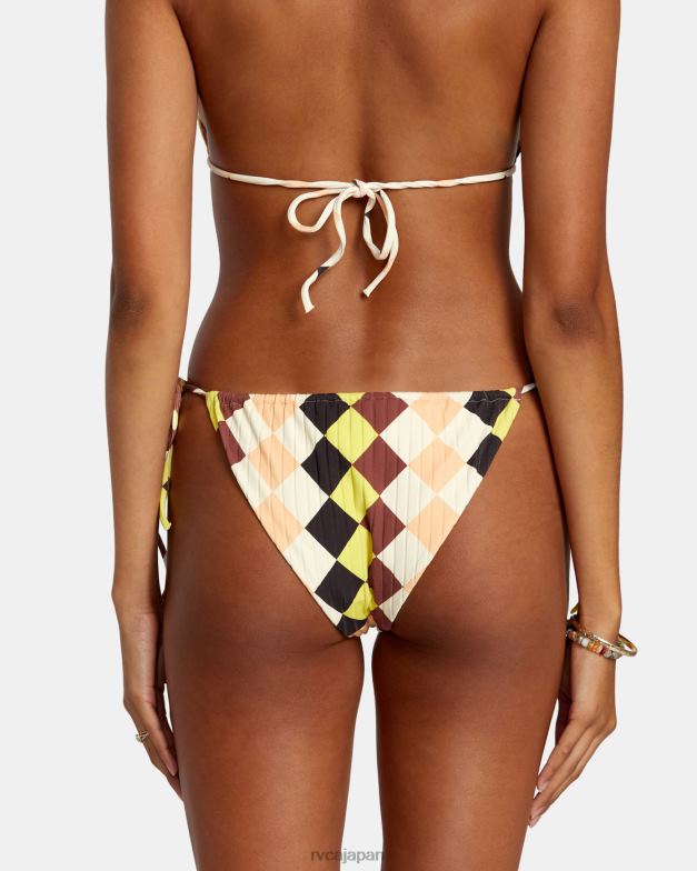 泳ぐ TP8J1121 マルチ RVCA 女性 グリーンパチャ ブリーズ スライド タイ ミディアム ビキニ ボトムス