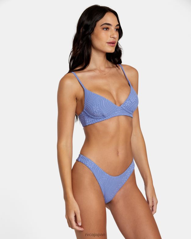 泳ぐ TP8J1122 海岸 RVCA 女性 ぼんやりとしたきらめきの露出度の高いビキニボトム