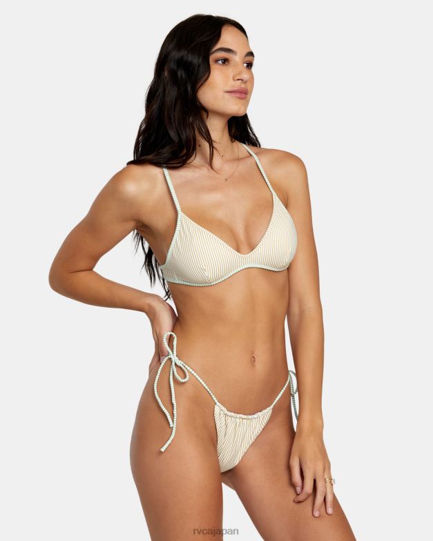 泳ぐ TP8J1129 マルチ RVCA 女性 トライストライプリバーシブル露出度の高いビキニボトムス